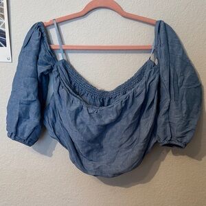 Free people Blue Off-Shoulder Women's Top size medium